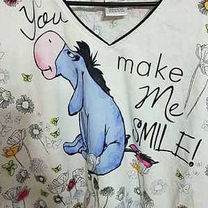 2 x scrub Disney SMILE scrub top